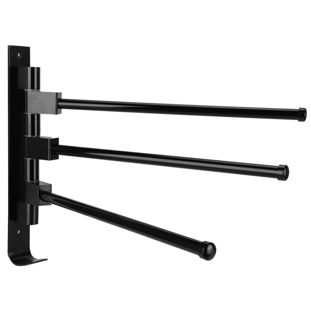 Wall Mounted Towel Rack Black Towel Storage Rack Rust Towel Bar  Hotel Use