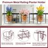 Weather Resistant Garden Hanging Basket Holders Support Frame Bracket For Patios Ledges Plant And Greeneries Decoration