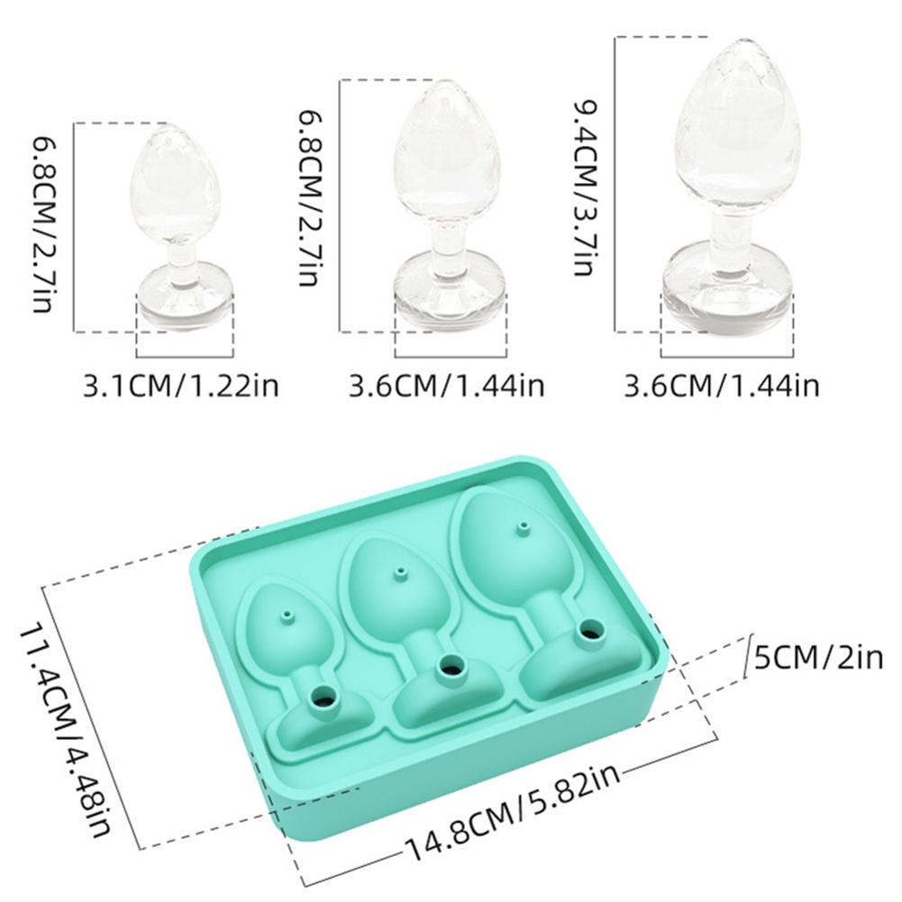 Ice Cube Mold Silicone Prank Butt Plug Shaped Mold Reusable Prank Ice Cube Molds Tray Fun Shape Ice Cube Trays for Juice Drink