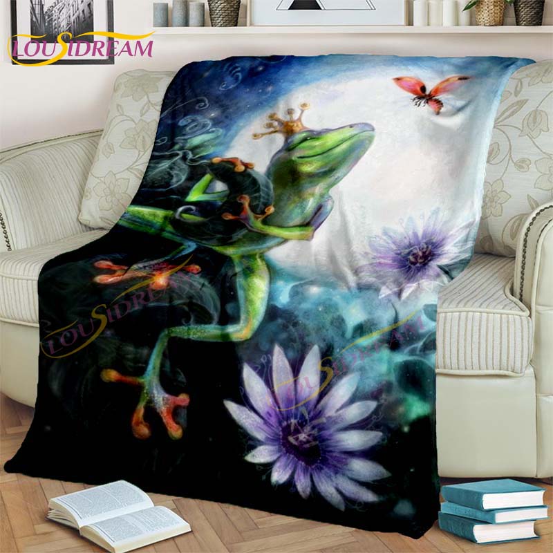 Couverture Moelleuse Polyvalente 130x150 Grenouille Thème Couverture
