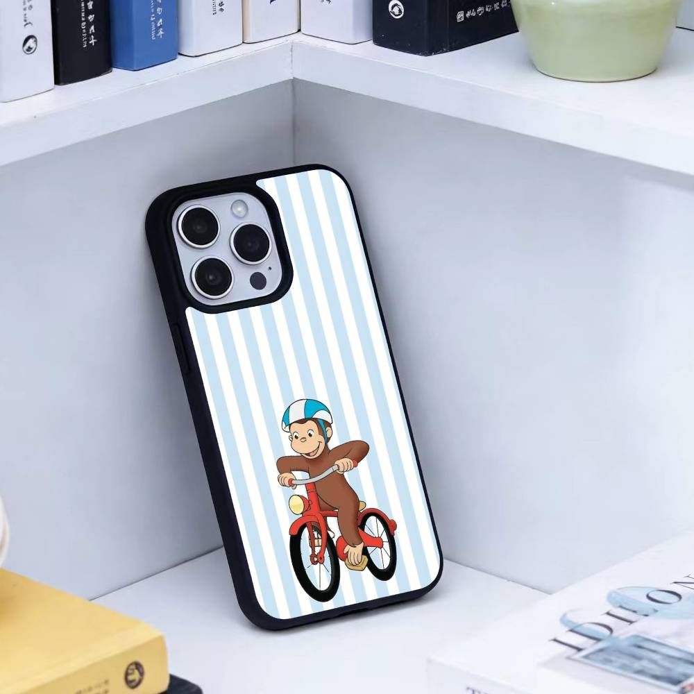 Monkey Brushing Teeth Phone Case For iPhone 17,16,15,14,13,Pro,Max,Plus,Magnetic For Magsafe Wireless Charging