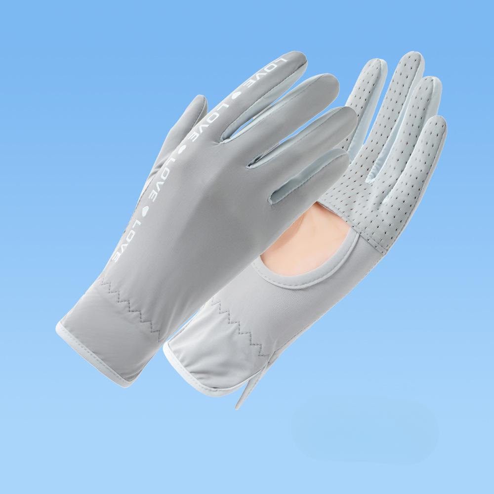Ice Silk Sun Protection Gloves for Women UV Anti Slip Driving and Riding Touch Screen for Girls  Thin Summer Gloves