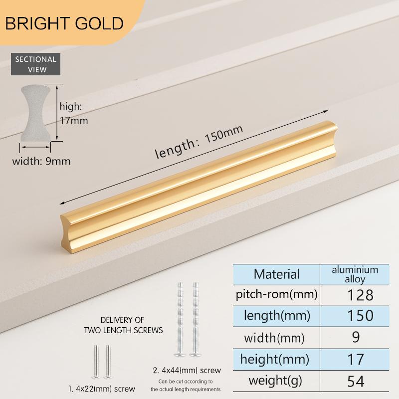 Simple Modern Cabinet Door Aluminum Alloy Handles Wardrobe Long Handles Length Of 500mm Black Drawer Pulls Kitchen Cupboard Pull