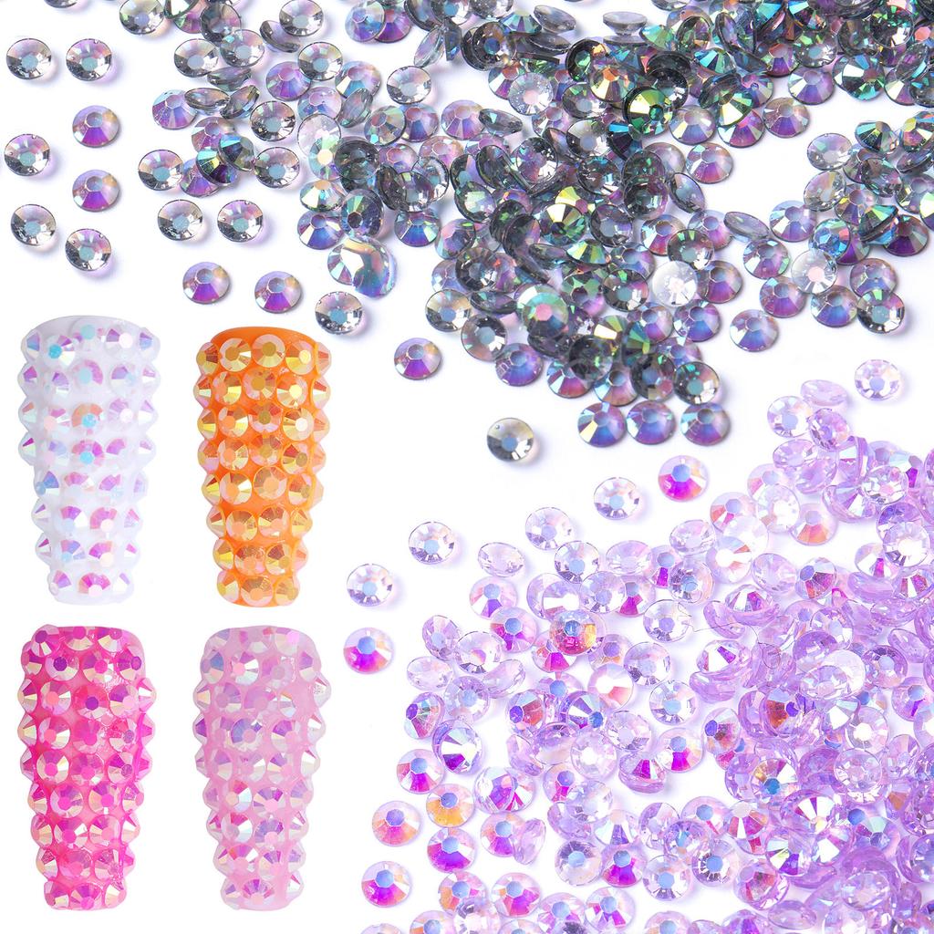 Transparent Symphony Violent Bear Resin Flat Bottom Sticker Diamond Glazed Beads Loose Beads Diy Material Pack Jewelry Accessories