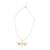Elegant Dragonflies Zircon Pendant Necklace Jewelry Accessory with Adjustable Size Charm Chain for Women Daily Use