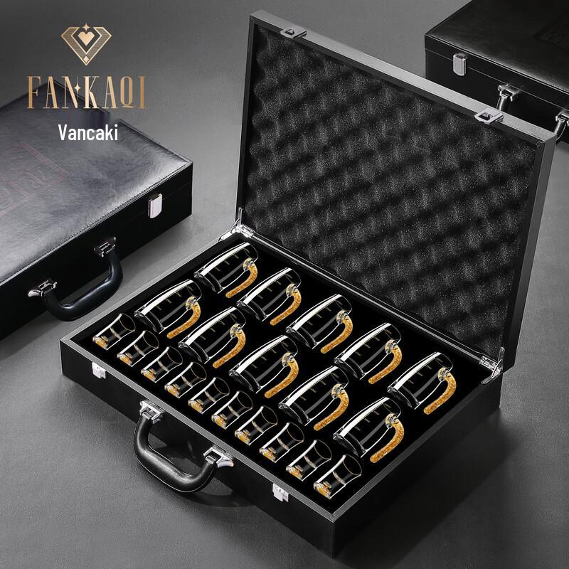 

FANKAQI Premium Gold Foil Crystal Baijiu Decanter Set