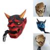 Halloween Devil Samurai Hannya Horror Latex Full Face Mask For Cosplay