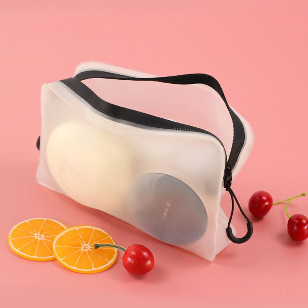 Organizer Wash Pouch Zipper Matte Makeup Case Soft Film Bag Transparent Cosmetic Bag Storage Bag