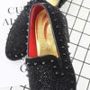 Luxury Brand NEW Men's Rivets Shoes Black Punk Flats Loafers Men Handmade Spiked Man Party Wedding Shoes Soft Moccasins