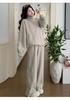 In-Stock Winter Maternity Wear: Thickened, Loose, Double-Sided Coral Fleece Set - 2025 Korean Style Casual Maternity Outfit