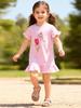 Little Maven Summer Short-Sleeve Cute Cotton Dress for Young and Middle-Aged Girls