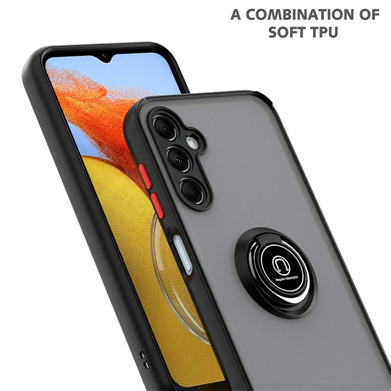 Matte Translucent Phone Case For Samsung A56 A16 A26 A36 A55 A35 A15 A54 A34 A14 A25 Magnetic Ring Holder Protector Cover