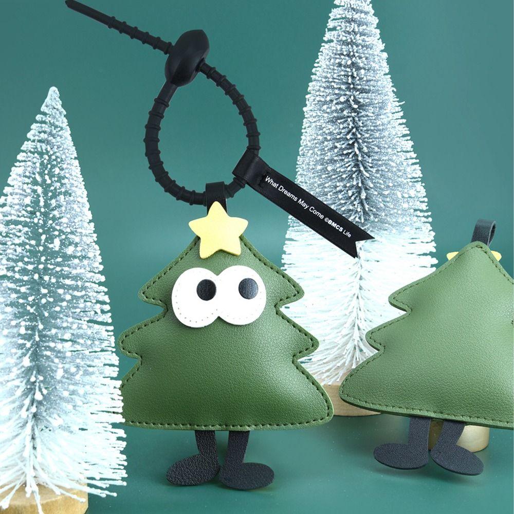 3Pcs Lovely Christmas Tree Keychain Cartoon Hand Strap Keychain  Cute Bag Accessories