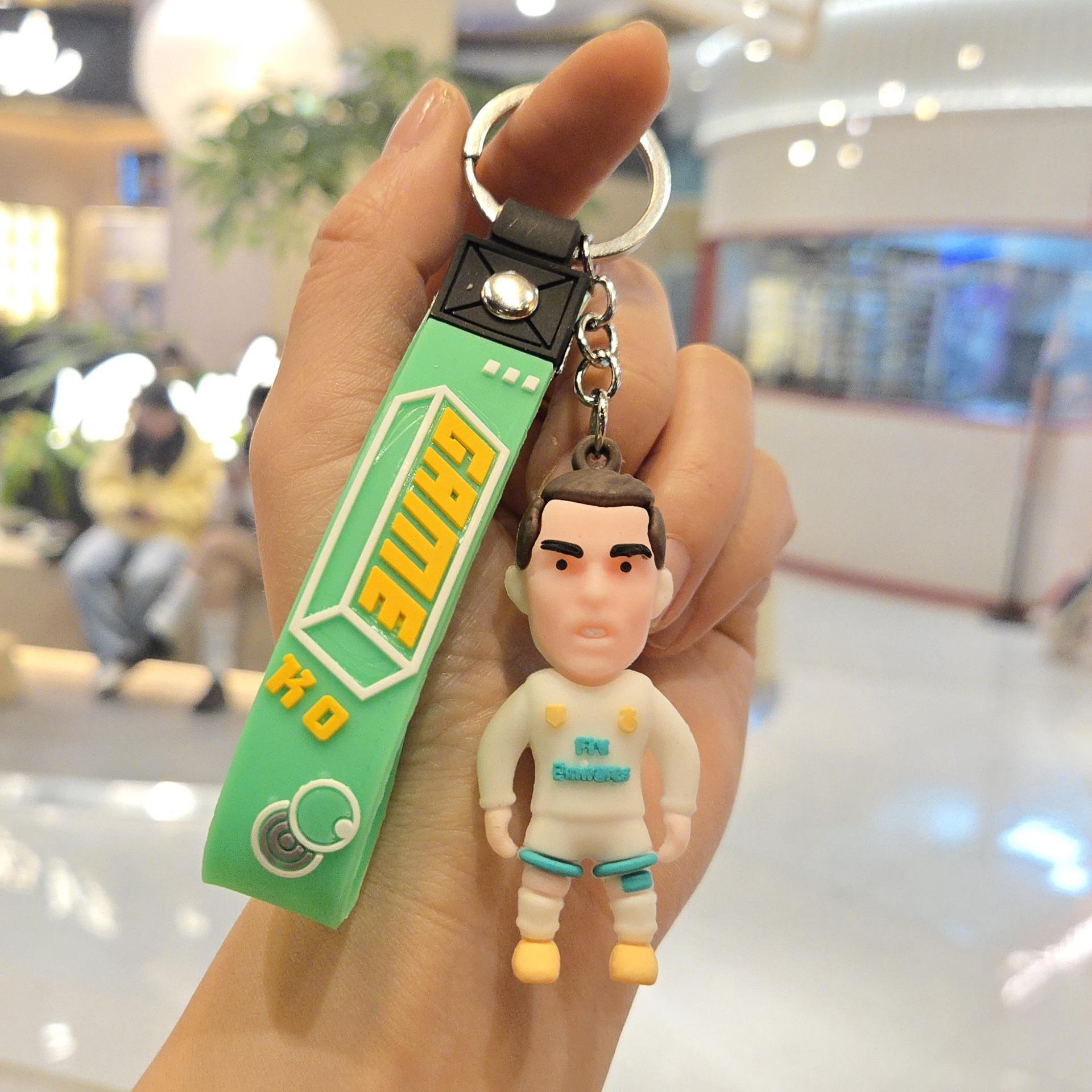 

Новый мультяшный брелок-подвеска в виде спортивной звезды, персонализированная кукла в джерси, брелок для ключей, подвеска для рюкзака, маленький подарок.