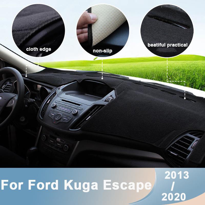 Auto Dashboard Vermeiden Licht Pad Instrument Plattform Abdeckung Matte Teppiche Borte Für Ford Kuga MK2 Escape 2013 2014 2015 2016 2018