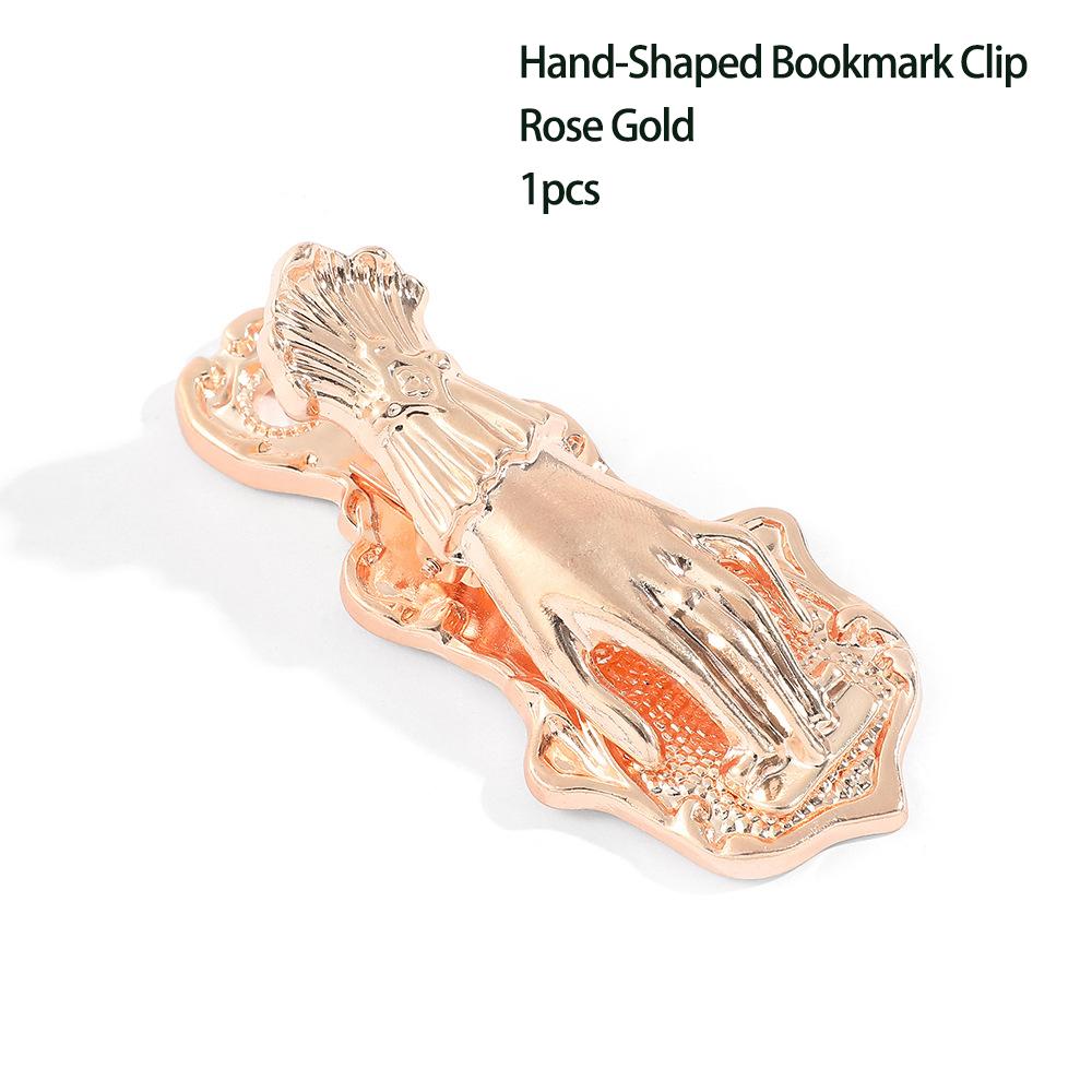 1pcs Women's Hand-Shaped Metal Bookmark Clip Page Holder, File Clip Handmade Travel Notebook Accessories Reading Stationery