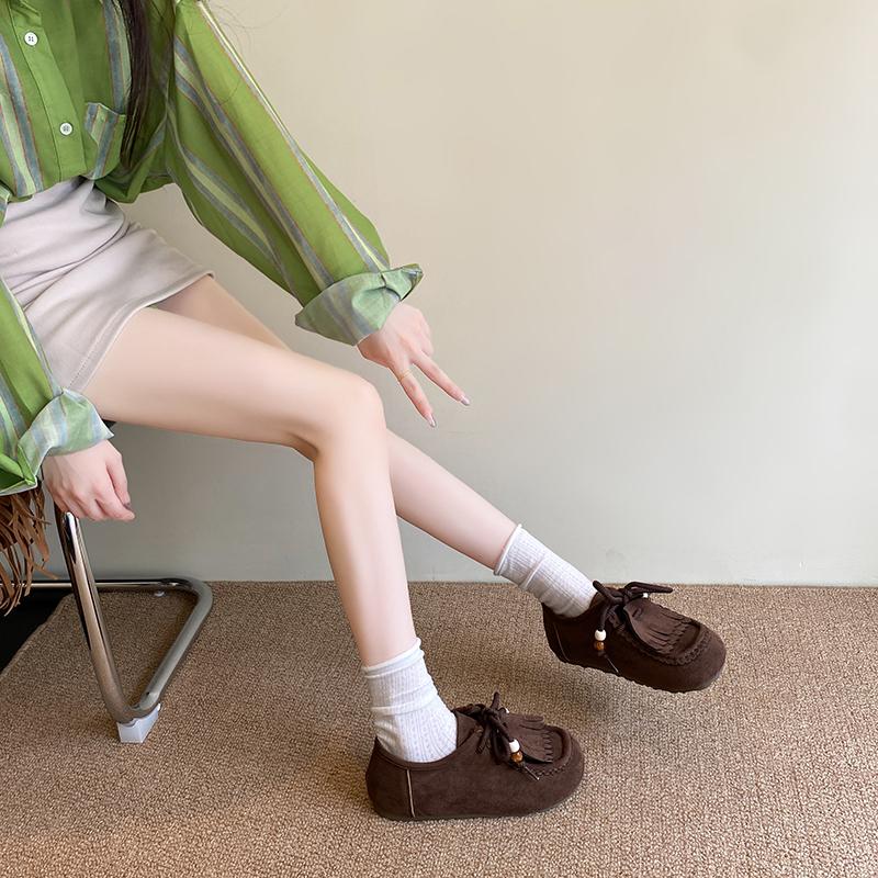 Comfortable Soft Bottom Round Toe Casual Shoes Fashionable Versatile Rubber Sole Women's Summer High-quality Single Shoes