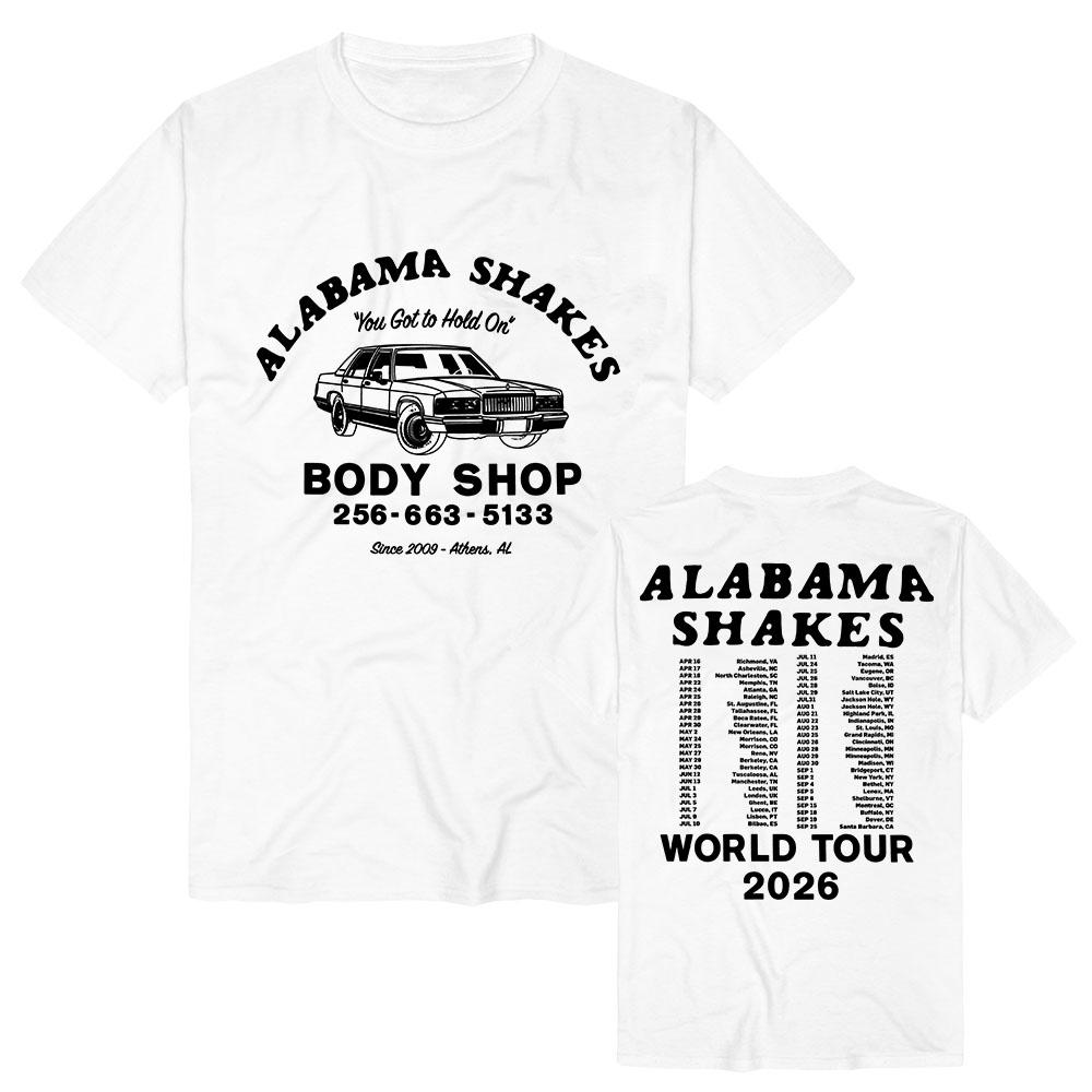 Alabama Shakes Wold Tour 2026 T-shirt Unisex Streetwear Summer Short Sleeve Cotton Female Tshirts Casual O-neck Fashion Shirt XS