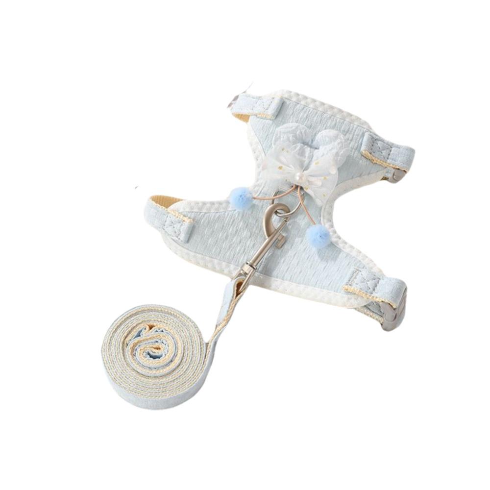 

Adjustable Dog Chest Strap Breathable Pet Leash Set Fashion Dog Harness Vest Dogs S синий