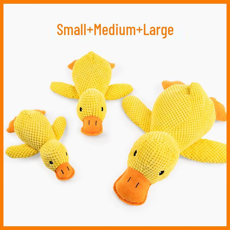 Plush Sleeping Duck Dog Toy Set