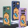 Case for Xiaomi Redmi Note 15 Pro Plus 11 9 12 Note 14 13 14 10 Lite 8 12S 9S 11S Phone Cover Cute Cartoon Capybara