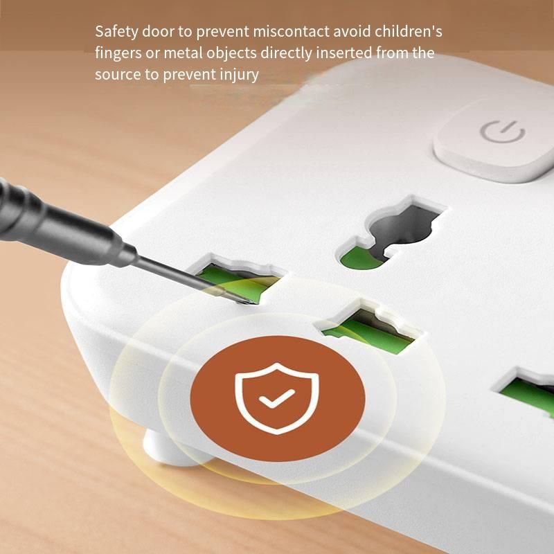 Univerzální cestovní adaptér se zástrčkou pro USA Napájecí proužek Zásuvka střídavého proudu Samostatné ovládání s LED diodou USB typu C Celosvětová nástěnná zásuvka