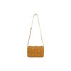 Bottega Veneta Borsa a Spalla Donna Cassette Muse Finitura Ottone Intreccio Pelle Pieghettata Tessuta Marrone 717089V2FY17713
