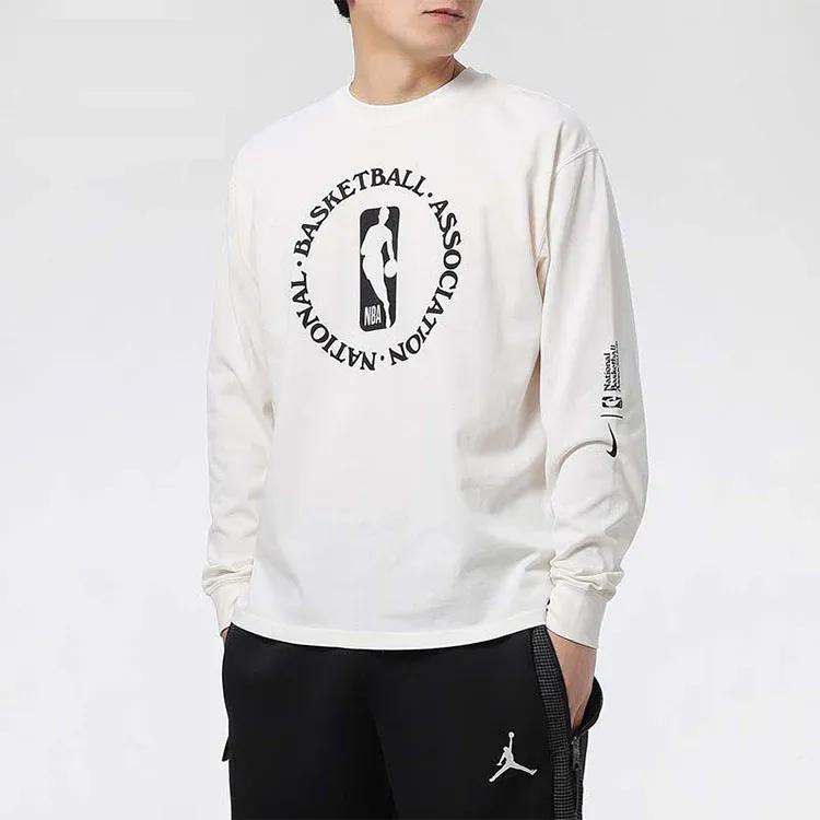 Nike NBA Sweatshirts Men's Ivory Crew Neck Moderate Regular (Unisex) Sweatshirts DC1943 910