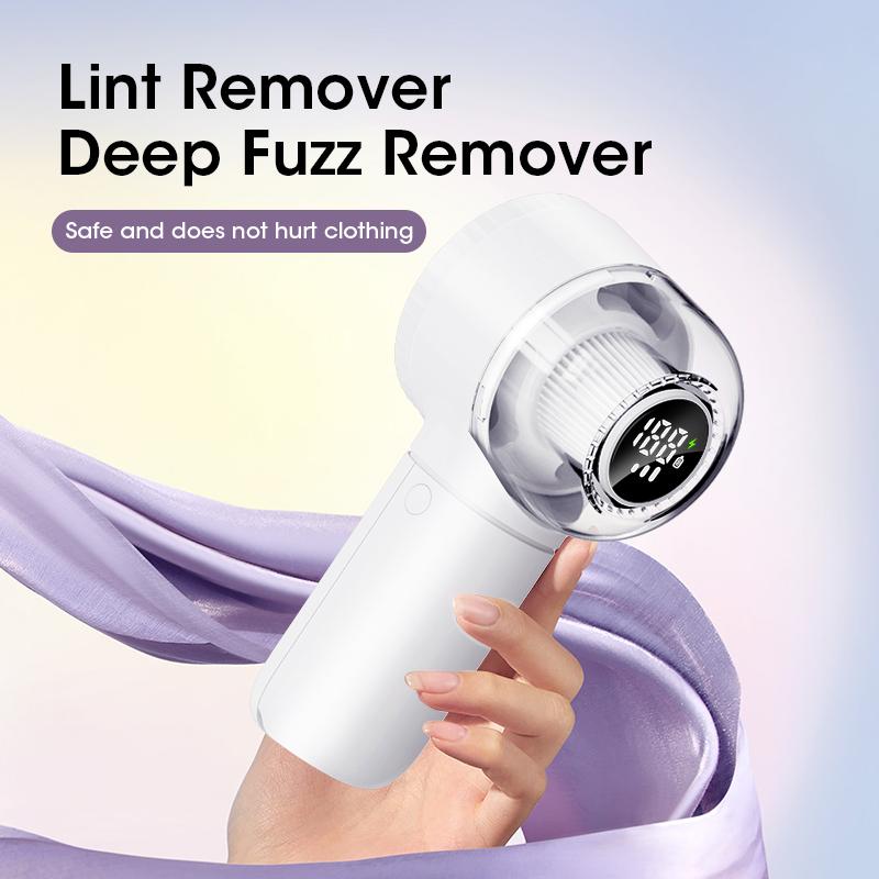 Fusselrasierer mit Saugfunktion, elektrischer Trimmer, intelligente LED-Digitalanzeige, Stoff, USB-Aufladung, tragbar, professionell, schnell, für den Haushalt
