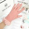 Cross-border German velvet touch screen autumn and winter women's gloves thickened to keep warm and velvet Korean version of fashion cycling windproof