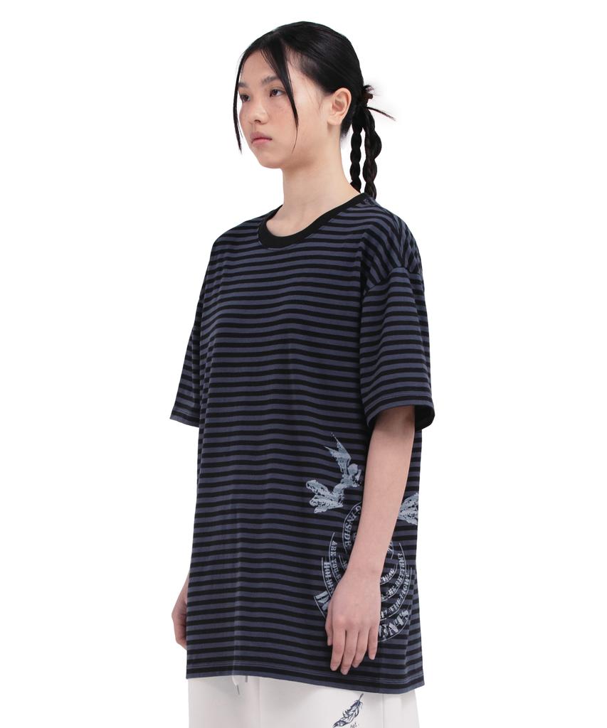 Depeugameoncheu Stripe Devil T-Shirts