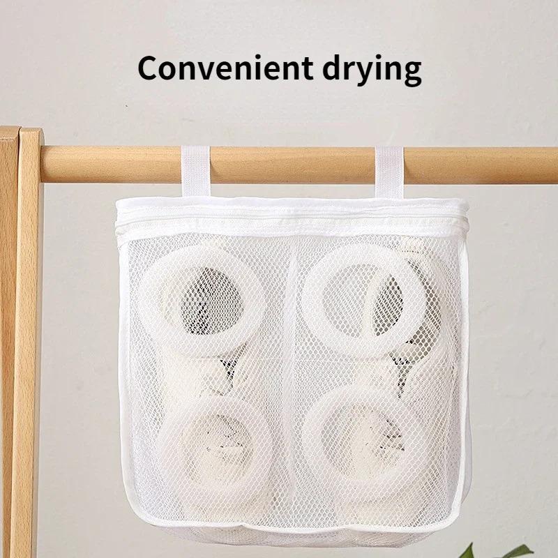 1pc Shoe Washing Hanging Bag Household Anti-deformation Washing Bags Home Using Protects Shoes Mesh Bag Laundry Storage Organiza