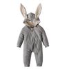 Easter Bunny Ears Hooded Romper for Girls - Spring & Autumn Style
