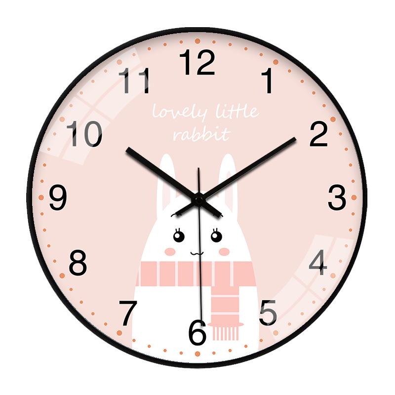 14-Inch Ultra-Quiet Creative Cartoon Wall Clock - Modern Design for Living Room