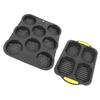8 Cavity Silicone Hamburger Bread Mold 4 Cavity Silicone Baguette Pan for Baking Bread Ovens Microwaves Dishwashers