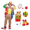 Halloween Clown Costume Set for Adults: Circus Outfit with Wig and Mask