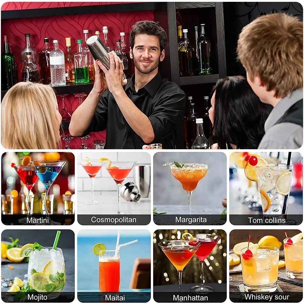 304 Stainless Steel Cocktail Shaker Mixer Wine Martini Boston Shaker For Bartender Drink Party Bar Tools