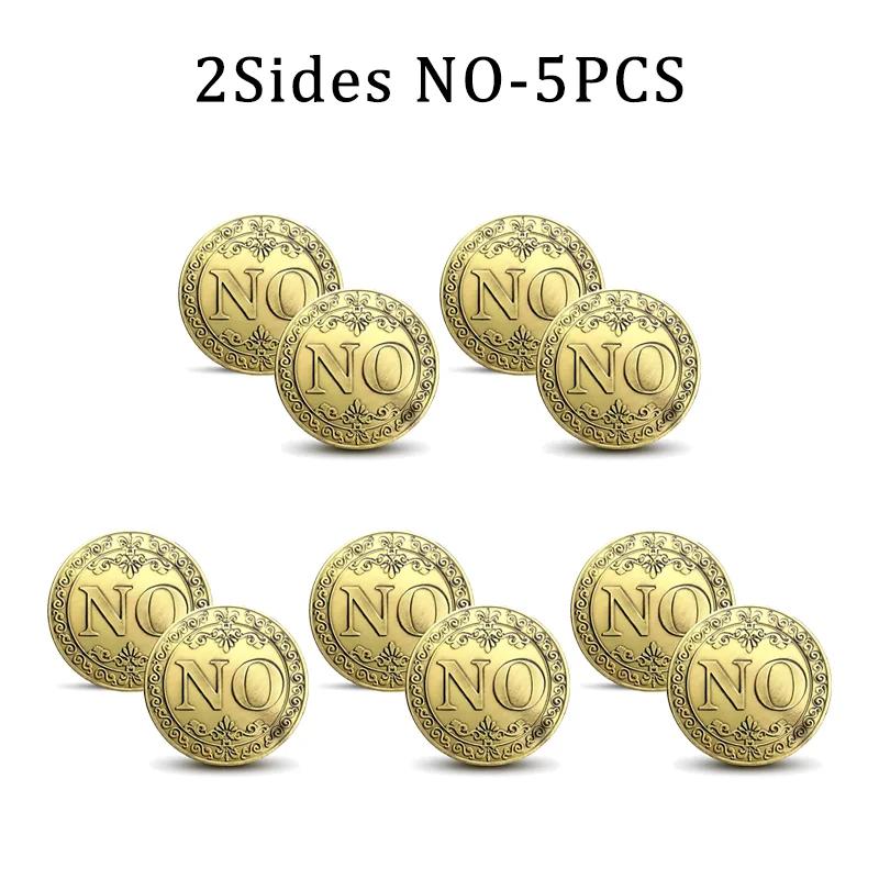 YES NO Decision Coins Magic Coin Collections Good Luck Vintage Antique Bronze Wish Lucky Coin US Coins Commemorative Gold Coins