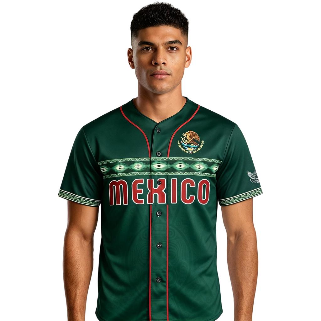 MEXICO Men's Casual Letter Print Short Sleeve T-Shirt for Everyday Wear