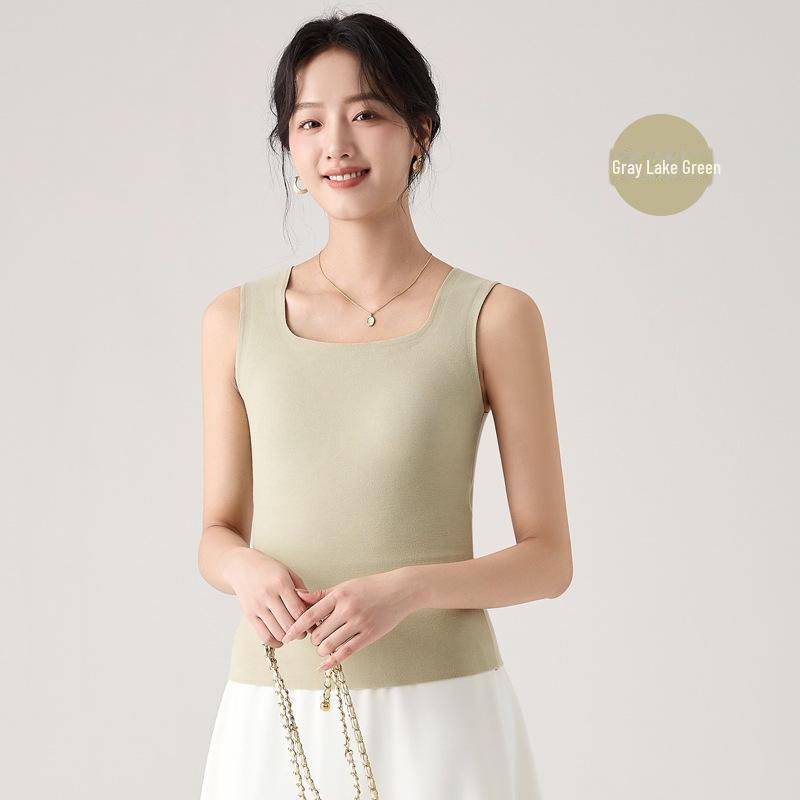 Damen Kaschmirseide Warme Weste mit Nahtlosen Heizkissen