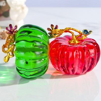 Charming For Crystal Pumpkin for Home Decoration 65mm Exquisite Figurine Perfect for Celebrations and Festivals