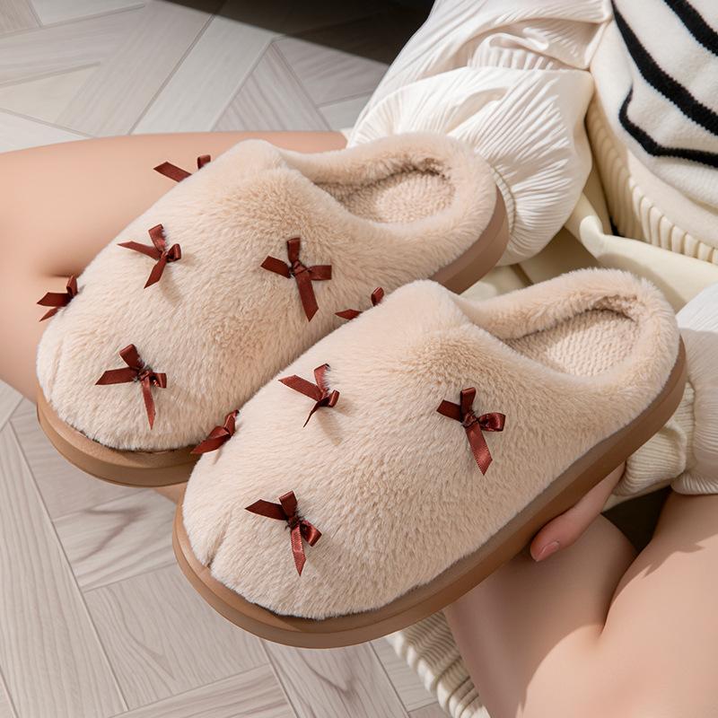 

Хлопковые тапочки на толстой подошве для мужчин, чтобы согреться осенью и зимой, нескользящие тапочки на мягкой подошве, бесшумные плюшевые тапочки для женщин для ношения на улице 36-37