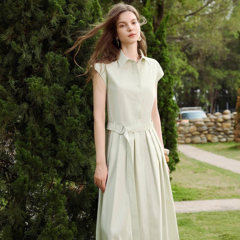 ELLE Women s French Style Flutter Sleeve A-Line Shirt Dress XL
