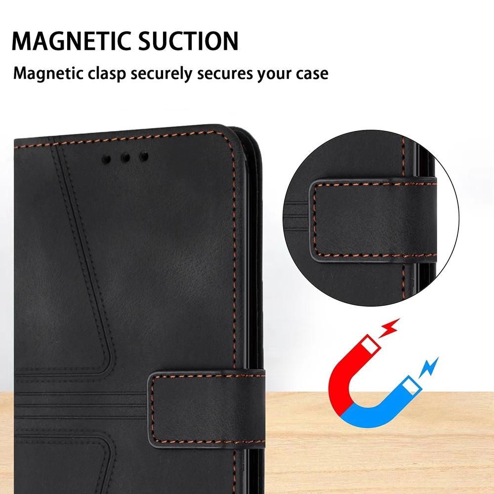 Leather Flip Wallet Case For Xiaomi Poco M6 M5S C65 Redmi A3 14C 13C 13R 12C 10A Redmi Note 14 Pro Plus 13 12 11 10 10S Cover