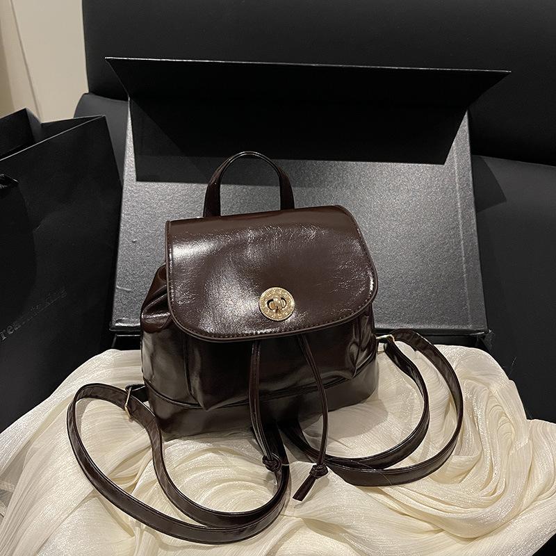 Schoolbag Backpack Small Women's Design Niche Backpack Women's 1011 Spring New Fashion Texture Shoulder Handbag