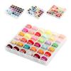Fogman Thread Robiki Thread Colorful Stylish Cute Colorful Handicraft Bobbin 36 Color Set (Warm Colors)