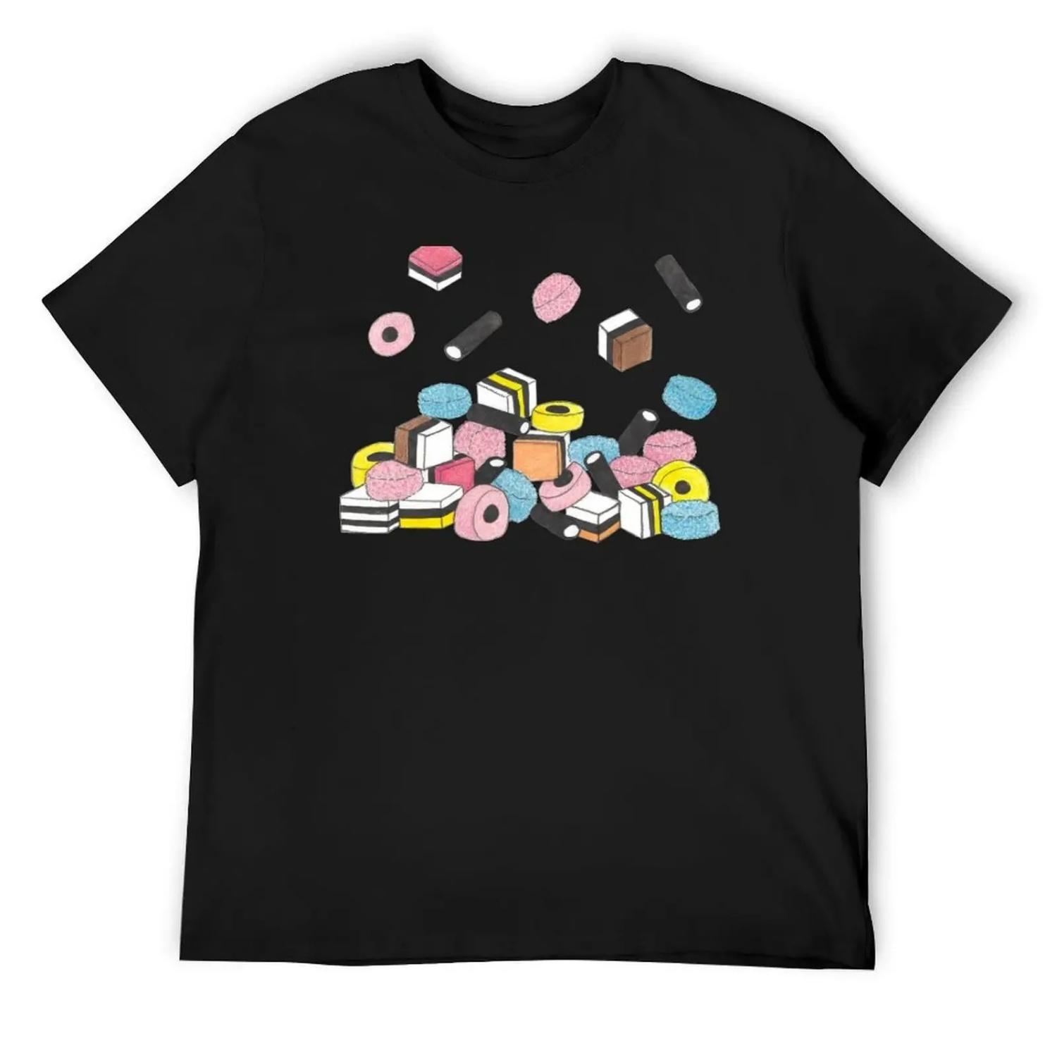Liquorice Allsorts T-Shirt Funny t-shirt rapper graphic tees funny shirt cotton heavyweight t shirts for men S чёрный