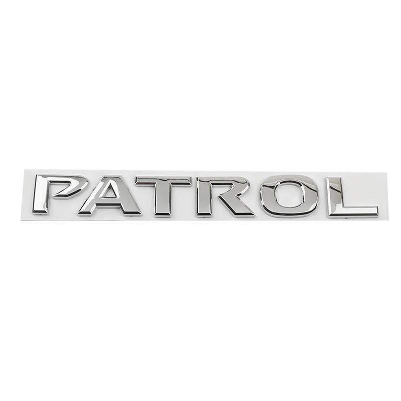 Car 3D ABS Rear Trunk Letters Words Logo Badge Emblem Decals Sticker For Nissan Patrol Y60 Y61 Y62 Y63 Y64 Styling Accessories