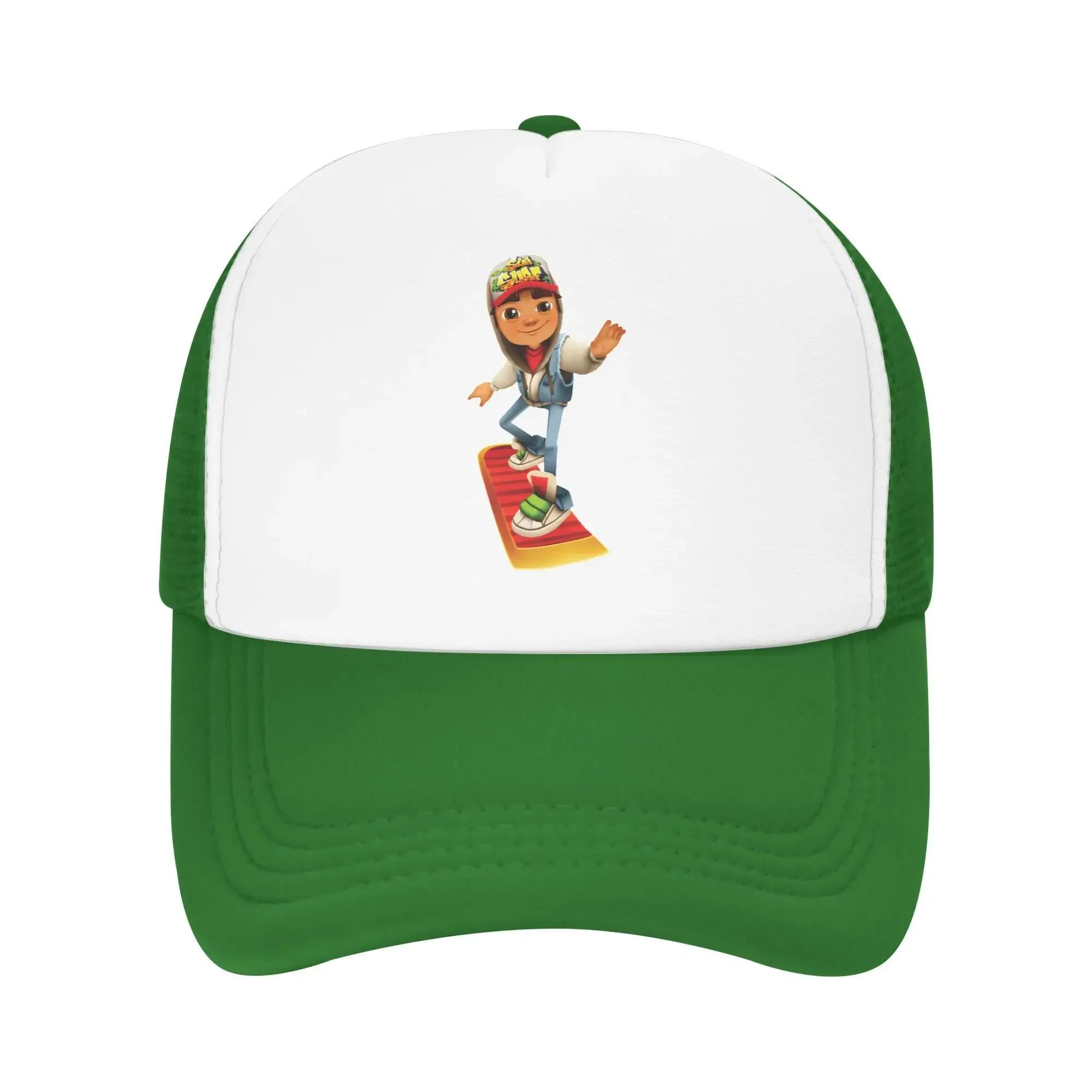 

Унісекс Кепка Тракер Гра Subway Surfers Повсякденна Сітчаста Бейсболка Кепка Snapback Кепки Капелюхи Кепка Тракер Регульована Кепка для Гольфу Літня as shown