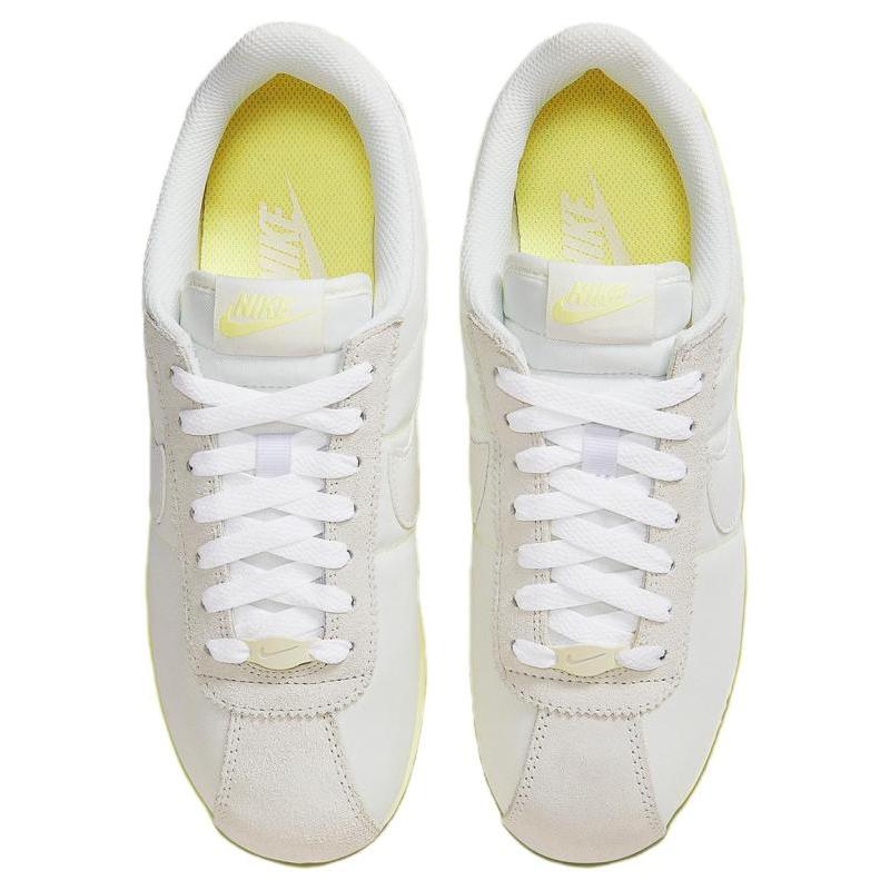 Nike Zapatillas Cortez Blancas/Amarillo Pálido para Mujer HF6410-118